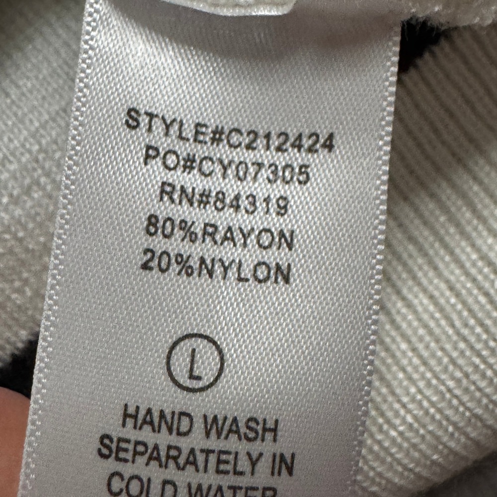 NWT Cyrus Cardigan Sweater Women Large Bone White Black V-Neck Button Front - Picture 4 of 12